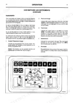 jcb-506-36-to-506b-loadall-operator-manual-operations-33.webp JCB 506-36, 508-40, 510-40, 506B cab instrument panel diagram, gauges, and indicator light descriptions.