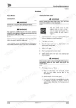 jcb-506-36-to-514-56-loadall-operator-manual-9821-6717-troubleshooting-156.webp JCB 506-36, 507-42, 509-42, 510-56, 512-56, 514-56 maintenance manual page detailing park brake testing procedures.