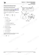 JCB 506C, 506CHL, 508C engine identification number diagram, data label locations, and serial number breakdown guide.