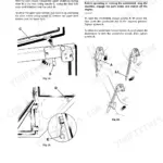 JCB 506C, 506CHL, 508C procedures for opening and closing the upper door section and windshield with component diagrams.