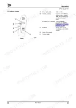 jcb-515-40-loadall-operator-manual-9821-0950-5-procedures-64.webp JCB 515-40 indicator display diagram showing LED status lights, stability warning functions, and display button.