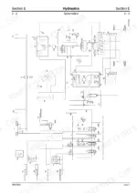 jcb-520-50-525-50-525-50s-loadall-service-manual-9803-3620-issue-9-hydraulic-143.webp JCB 520-50, 525-50, 525-50S hydraulic system schematic diagram showing pumps, control valves, and cylinders.