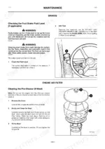 jcb-520-55-to-526s-loadall-operator-manual-9801-8020-exploded-view-98.webp JCB 520-55 RS, 520S, 526 maintenance guide: foot brake fluid level check and engine air filter pre-cleaner cleaning procedures.
