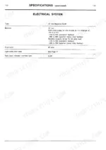 jcb-520-to-530b-hl-loadall-telescopic-handler-operator-manual-9801-7701-specs-98.webp JCB 520, 520M, 520-HL, 525B, 52B-HL, 540B, 540BM, 530B, 530B-HL electrical system specifications table for battery and alternator.
