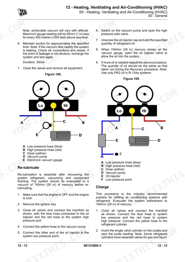 JCB 525-60 service manual - 12 - Heating, Ventilating and Air-Conditioning (HVAC)