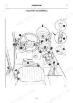 jcb-528-70-528s-530-60-loadall-operator-manual-controls-26.webp JCB 528-70, 528S, 530-60 cab layout and controls diagram showing steering wheel, levers, pedals, and Lev-O-Gage instrument.