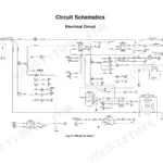 JCB 530-70, 530-110 electrical circuit schematic showing ignition, starter motor, alternator, and blower fuse wiring.