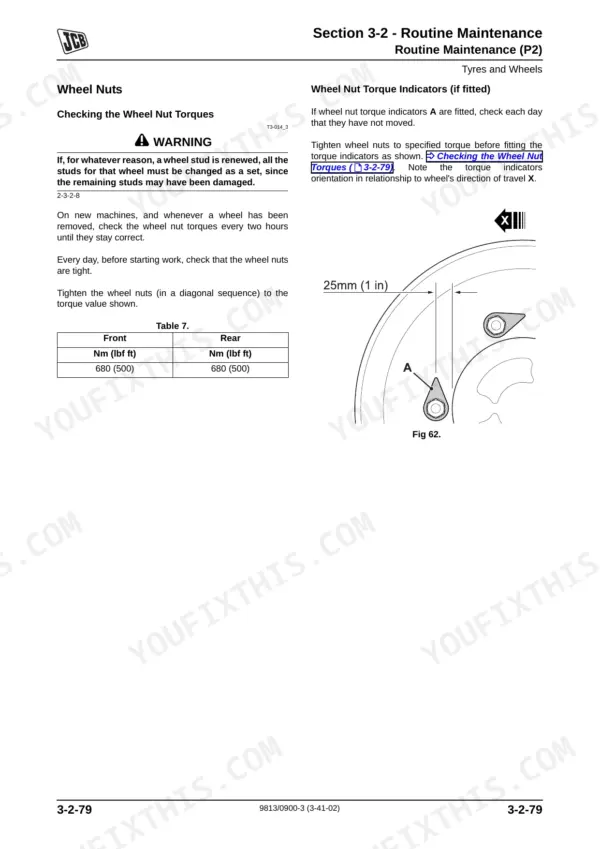JCB 526-56 service manual - Section 3-2 - Routine Maintenance