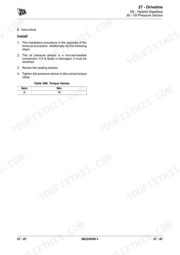 JCB 531-70 service manual - 27 - Driveline