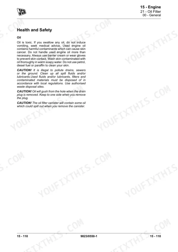 JCB 531-70 service manual - 15 - Engine