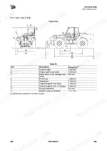 jcb-540-v140-540-v180-loadall-rough-terrain-variable-reach-truck-operator-manual-9831-4000-specs-272.webp JCB 540-v140, 540-v180 static dimensions diagram and technical data table for machine height, width, and wheelbase.