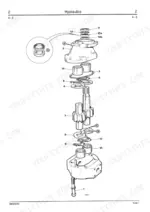 jcb-712-716-articulated-hauler-service-manual-9803-5000-exploded-view-23.webp JCB 712, 716, 700 Series hydraulic gear pump exploded view diagram showing housing, shafts, gears, and bearing components.