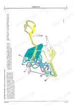 jcb-712-716-articulated-hauler-service-manual-9803-5000-hydraulic-27.webp JCB 712, 716, 700 Series hydraulic system diagram showing neutral circuit flow, steering control, and lift rams.