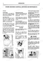 jcb-712-articulated-dump-truck-operator-manual-9801-7120-operations-32.webp JCB 712, 712 Articulated Dump Truck, 712 ADT: Engine and drive controls, gear shift, pedals, and parking brake operation.
