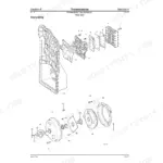JCB 714, 718, 714 Dumper Truck, 718 Dumper Truck WG-160 Powershift Transmission dismantling exploded view diagram.