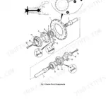 JCB 714, 718, Articulated Dump Truck 714, 718, ADT 714/718 exploded view diagram of centre pivot components.