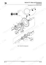jcb-714-718-articulated-dump-truck-service-manual-9813-0550-3-exploded-view-146.webp JCB 714, 718, Articulated Dump Truck 714, 718, ADT 714/718 exploded view diagram of centre pivot components.