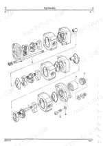 jcb-801-tracked-excavator-service-manual-9803-3161-exploded-view-40.webp JCB 801, 801 Tracked Excavator exploded view diagram of the hydraulic gear pump assembly components.