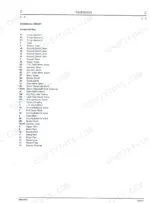 jcb-801-tracked-excavator-service-manual-9803-3161-hydraulic-21.webp JCB 801, 801 Tracked Excavator hydraulic circuit component key list for pumps, valves, motors, and rams.