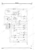 jcb-801-tracked-excavator-service-manual-9803-3161-wiring-209.webp JCB 801, 801 Tracked Excavator electrical system wiring diagram showing fuses, switches, motors, and indicator lights.
