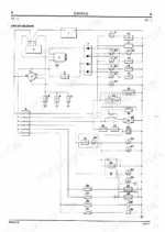 jcb-802-7-803-804-mini-excavator-service-manual-9803-3110-wiring-245.webp JCB 802.7, 803, 804 electrical circuit diagram showing battery, ignition switch, fuses, relays, and lighting components.