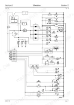 jcb-802-7-803-804-mini-excavator-service-manual-9803-3145-wiring-93.webp JCB 802.7, 803, 804 electrical system wiring diagram showing fuses, relays, switches, and component connections.