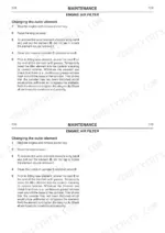 JCB 802.7 Super, 803 Plus, 803 Super, 804 Super maintenance procedure for changing the engine air filter element.