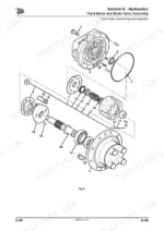 jcb-8025zts-to-8035zts-excavator-service-manual-9803-9410-08-exploded-view-347.webp JCB 8025ZTS, 8026CTS, JS30, 8029CTS, 8030ZTS, 8035ZTS exploded view of track motor and brake valve assembly components.