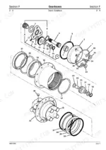 jcb-8027z-8032z-mini-excavator-service-manual-9803-9300-exploded-view-191.webp JCB 8027Z, 8032Z, HL 403C-15 exploded view diagram of the track gearbox assembly with numbered components.