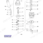 JCB 8040, 8045, 8050, 8055, HP 404C-22, GN 404D-22 exploded view diagram of servo hand controller dismantling and assembly.