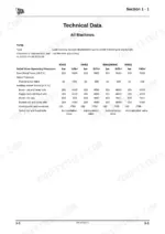 jcb-8040-to-8055-mini-excavator-service-manual-9813-1850-1-specs-276.webp JCB 8040, 8045, 8050, 8055, HP 404C-22, GN 404D-22 technical data table for pump relief valve operating pressures.