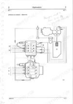 jcb-805-to-808-excavator-service-manual-9803-3150-hydraulic-94.webp JCB 805, 805B, 806B, 807B, 808 hydraulic circuit diagram showing neutral position flow for pump, filter, and control valves.