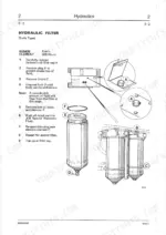 jcb-805-to-808-excavator-service-manual-9803-3150-procedures-31.webp JCB 805, 805B, 806B, 807B, 808 hydraulic filter early type replacement procedure with component diagram and steps.