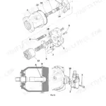 JCB 8056, ISUZU 4JG1PBW: Exploded view diagram for hydraulic pump dismantling and assembly procedures.