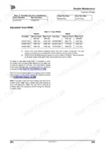 jcb-8250-fastrac-wheeled-agricultural-tractor-operator-manual-9811-1701-specs-275.webp JCB 8250 Fastrac maintenance manual showing tyre size combinations and adjustable track width specification tables.