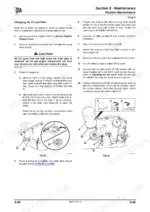 jcb-926-to-950-rough-terrain-fork-lift-service-manual-9803-5100-19-procedures-116.webp JCB 926, 930, 940, 950 engine oil and filter change procedure with sump drain and filter housing diagrams.