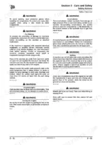 jcb-a-to-series-side-engine-loadalls-service-manual-9803-3630-14-troubleshooting-58.webp JCB A series, R series service manual page showing safety notices for welding, accumulators, jacking, and counterweights.