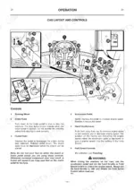 JCB Fastrac 2140 cab layout and controls diagram showing steering wheel, pedals, and levers with numbered identification.