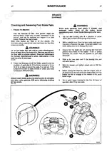 jcb-fastrac-to-145t-tractor-operator-manual-9801-1310-maintenance-83.webp JCB FASTRAC 125, 145T maintenance manual page showing procedure for checking and renewing foot brake pads.