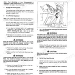 JCB FASTRAC 125, 135, 155, 185 engine pre-start inspection and steering column adjustment procedure diagram.