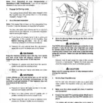 JCB FASTRAC 135, 155, 185 operator manual page showing pre-start engine inspection and steering column adjustment.