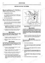 jcb-fastrac-to-185-tractor-operator-manual-9801-1361-controls-32.webp JCB FASTRAC 135, 155, 185 operator manual page showing pre-start engine inspection and steering column adjustment.