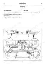 jcb-fastrac-to-3185-fastrac-operator-manual-controls-32.webp JCB Fastrac 3155, 3185 operation manual showing cab interior light and spot light switch controls diagram.