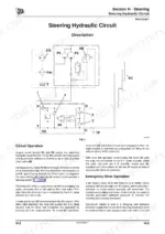 jcb-fastrac-to-7230-tractor-service-manual-9803-8060-3-hydraulic-741.webp JCB Fastrac 7000 Series steering hydraulic circuit diagram, pump P1, P2, and steer ram AC operation description.