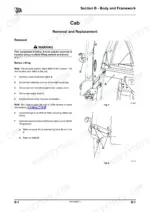 jcb-fastrac-to-7230-tractor-service-manual-9803-8060-3-procedures-168.webp JCB Fastrac 7170-7270 cab removal and replacement procedure, including diagrams for panel A, B, C, and D bolt locations.