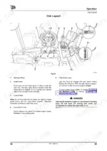 jcb-fastrac-to-7270-wheeled-agricultural-tractor-operator-manual-9811-1851-controls-44.webp JCB FASTRAC 7170, 7200, 7230, 7270 cab layout diagram showing steering wheel, pedals, and park brake lever controls.