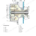 JCB Fastrac 8280, 8310 exploded view diagram of the rear axle hub assembly with numbered component key.
