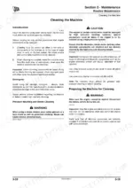 jcb-fastrac-to-8310-agricultural-tractor-service-manual-9813-0350-1-procedures-78.webp JCB Fastrac 8280, 8310 maintenance manual page detailing procedures for cleaning the machine and pressure washing.