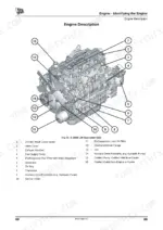 jcb-g17-to-g33q-generator-set-operator-manual-9811-2800-exploded-view-76.webp JCB G17, G17Q, G20R, G22, G22Q, G30R, G33, G33Q engine diagram showing D 2009 L04 operation side components and key.