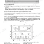 JCB G250RX-G600X control panel 7320 diagram, buttons, and display components with labeled legend for generator operation.